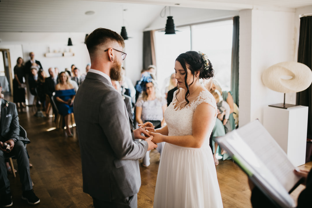 bride and groom cornwall